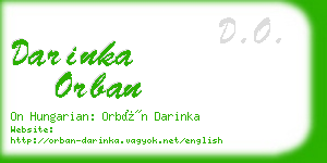 darinka orban business card